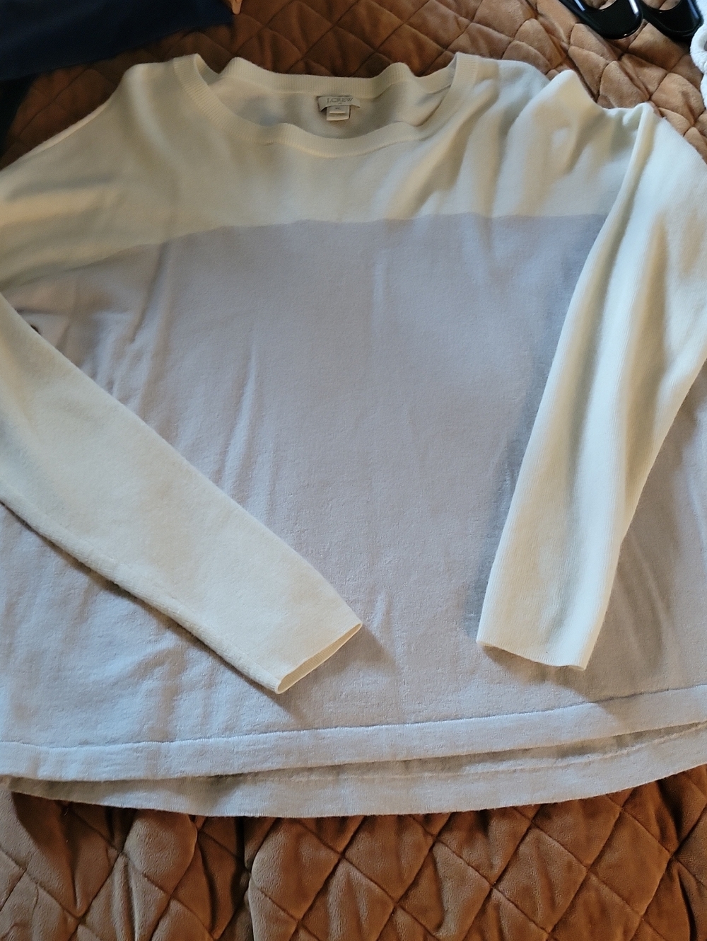 J. Crew Cream Knit Pullover Sweater